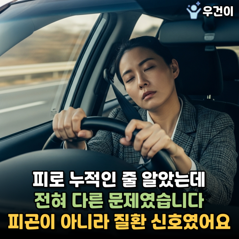 피로 누적 vs 질환 신호, 비교해보니 너무 달랐습니다. 수면 검사 전에 기면증인지 체크해보....