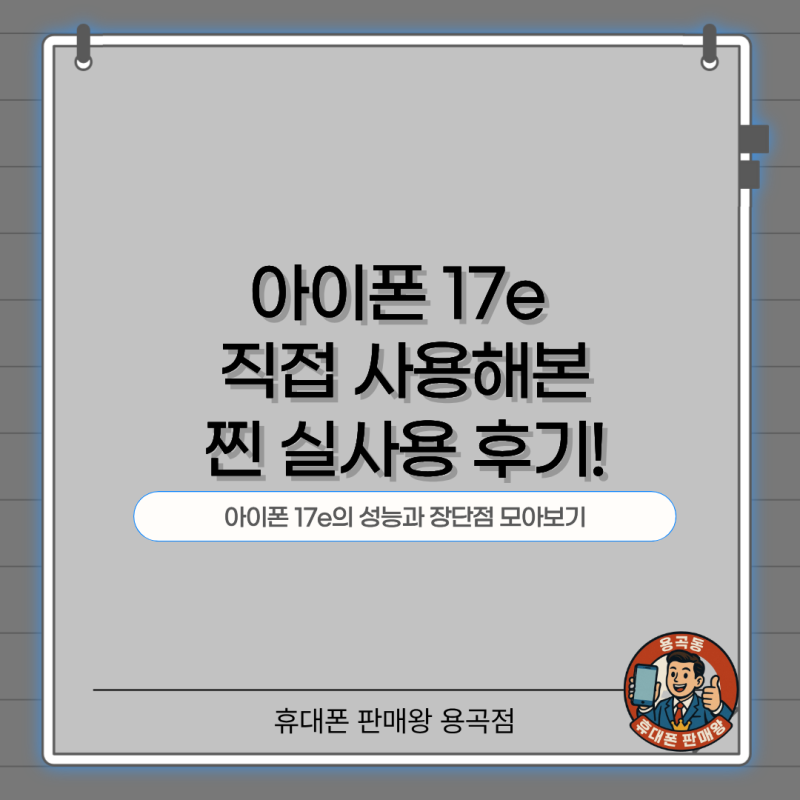 아이폰 17e 실사용 후기 장단점 모아보기
