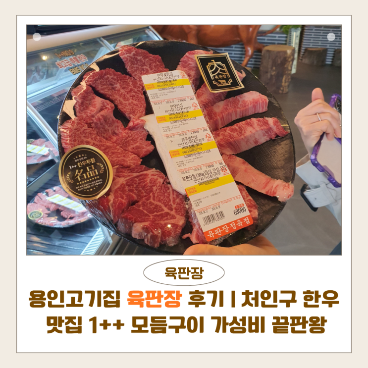  용인고기집 육판장 후기 | 처인구 한우 맛집 1++ 모듬구이 가성비 끝판왕