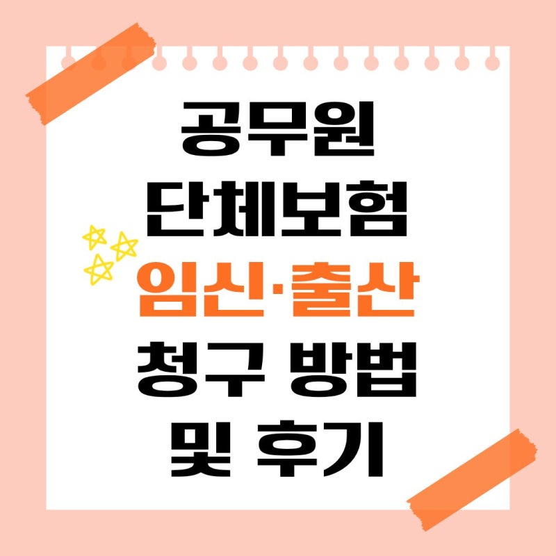 공무원 단체보험 임신·출산 청구 방법 및 후기 (응급 제왕절개/메리츠화재)