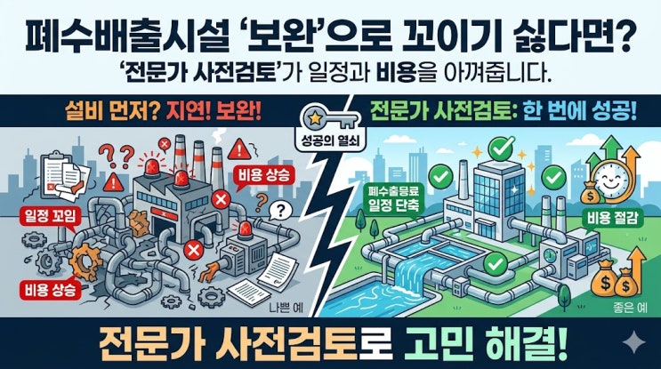  폐수배출시설 사전검토로 보완 없이 진행한 성공 사례