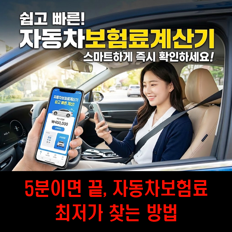 '자동차보험 갱신 전에 꼭 해보세요…' 자동차보험료 계산기 최저가 찾는 방법