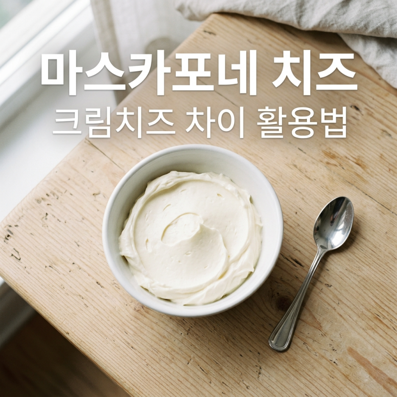 마스카포네 치즈 뜻 크림치즈 차이 활용법 정리