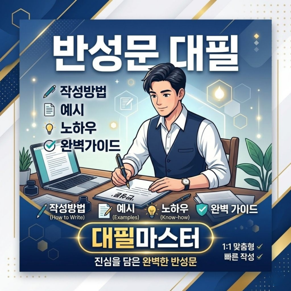 반성문대필 작성방법 예시 노하우는