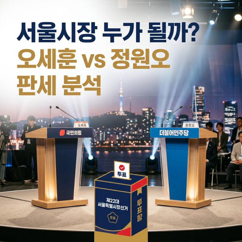 2026년 서울시장 후보 총정리 — 오세훈 vs 정원오 판세 분석 & 여론조사 현황