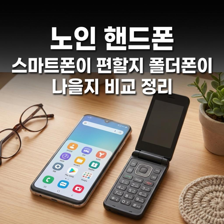  노인 핸드폰 스마트폰이 편할지 폴더폰이 나을지 비교 정리