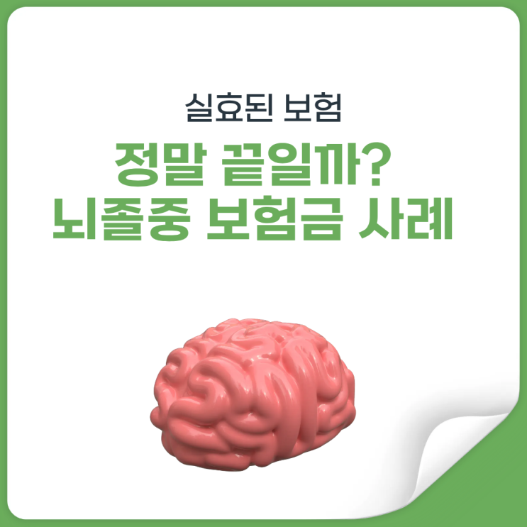  보험 실효 상태에서도 1000만원 받은 실제 사례