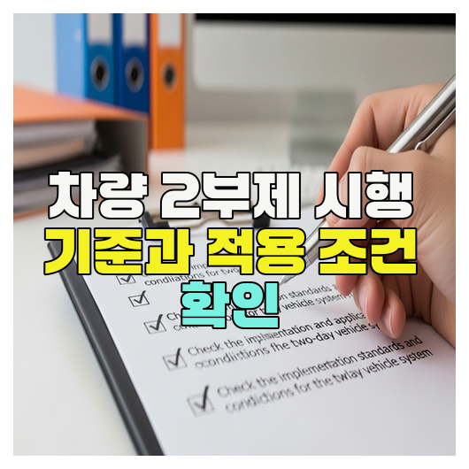  차량 2부제 시행 기준과 적용 조건 확인
