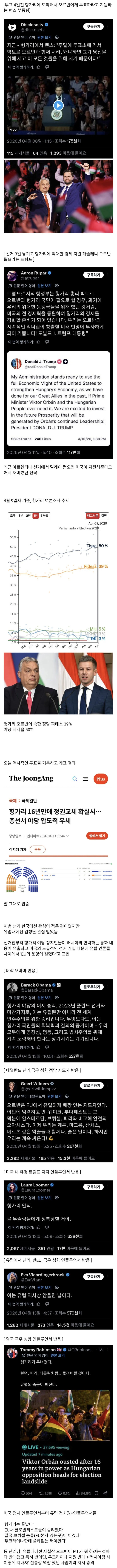  전세계(?)가 지켜본 헝가리 선거