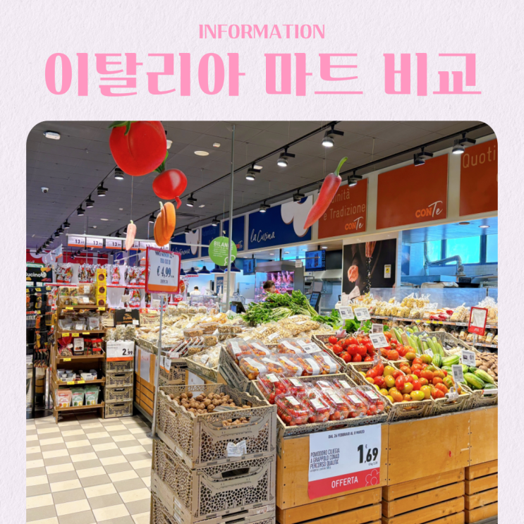  이탈리아 쇼핑 전 필독! 마트 브랜드 종류 비교