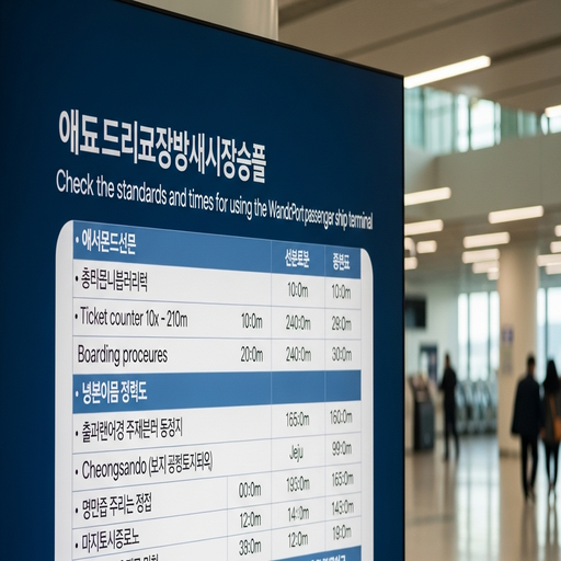  완도항 여객선터미널 이용 기준과 시간 확인