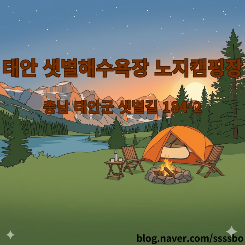 ⛺️ 태안 샛별해수욕장 노지캠핑장
