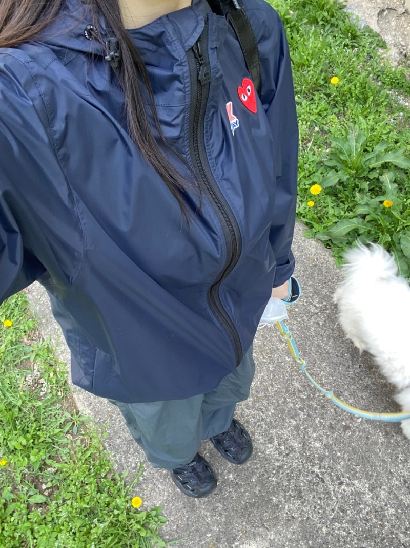 꼼데가르송 X 까웨 콜라보 바람막이(봄, 가을 데일리 자켓으로 추천)