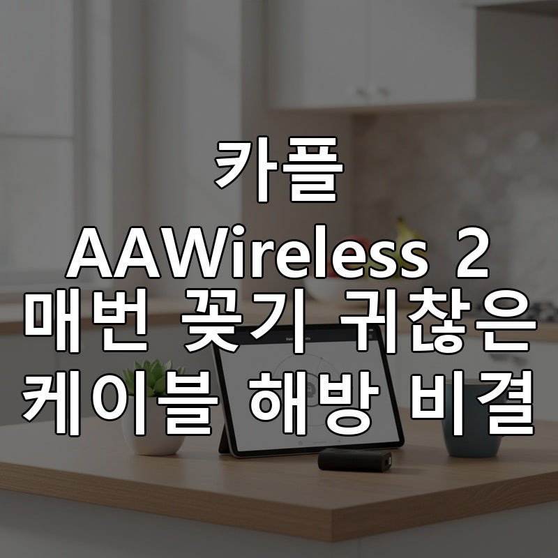 카플 AAWireless 2 매번 꽂기 귀찮은 케이블 해방 비결