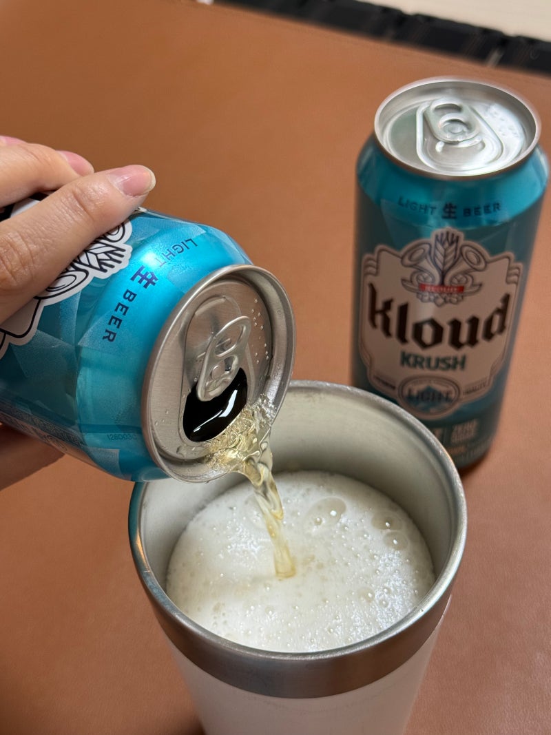 롯데칠성 클라우드 크러시 맥주 / 더 맛있게 돌아온 제로 생 라이트 귀리 맥주!