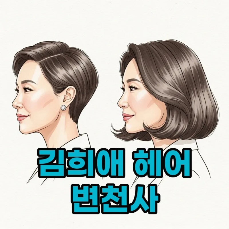 김희애 숏컷 중단발 변천사, 4050 여성의 인생 헤어스타일