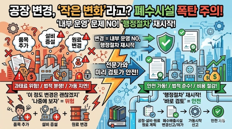  폐수배출시설 변경신고, 이런 경우 바로 검토받아야 합니다