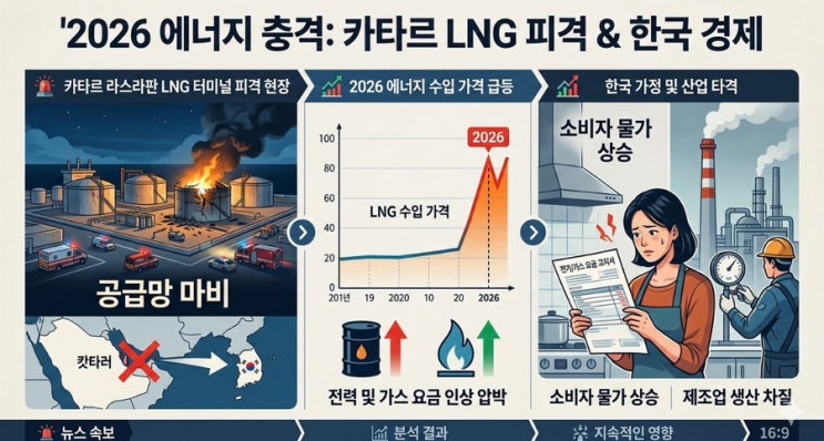  카타르 LNG 공급 차질,LNG 가격 상승이 한국 경제에 미치는 영향 3가지