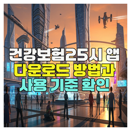  건강보험25시 앱 다운로드 방법과 사용 기준 확인