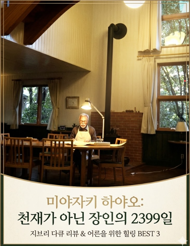 지브리 애니메이션 추천 미야자키 하야오 다큐 리뷰와 어른을 위한 힐링 명작 BEST 3