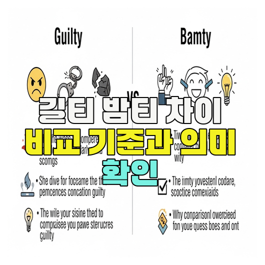  길티 밤티 차이 비교 기준과 의미 확인