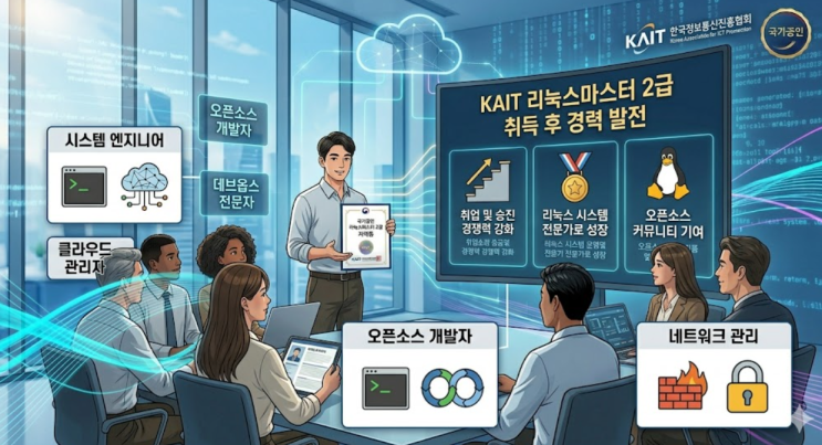  한국정보통신진흥협회(KAIT) 국가공인 리눅스마스터 2급 자격증 소개