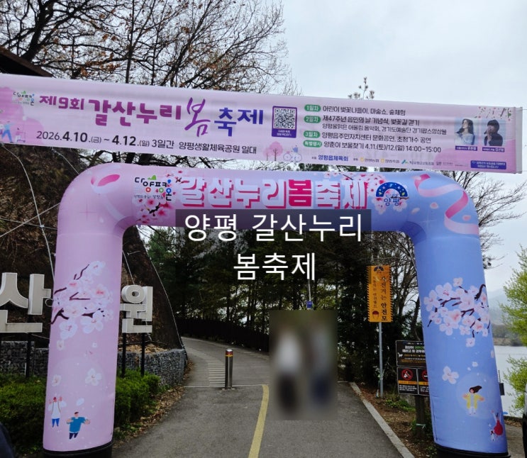  남한강 따라 벚꽃비 내리는 길  양평 갈산공원 누리봄축제
