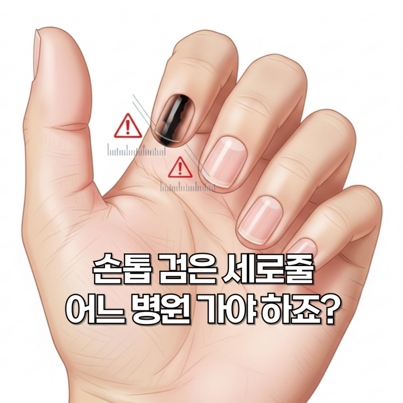 손톱 검은 세로줄 병원 어디로 가야 할까? 피부과 방문 전 반드시 확인해야 할 흑색종 위험 ....
