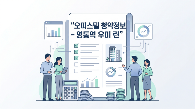  영통역 우미린 오피스텔 청약 총정리 | 분양가·일정·자격 2026 완벽 가이드