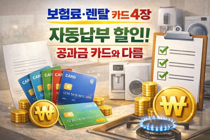 2026 보험료·렌탈료 자동납부 카드 4장｜공과금 카드와 다른 점부터 보면 쉬움