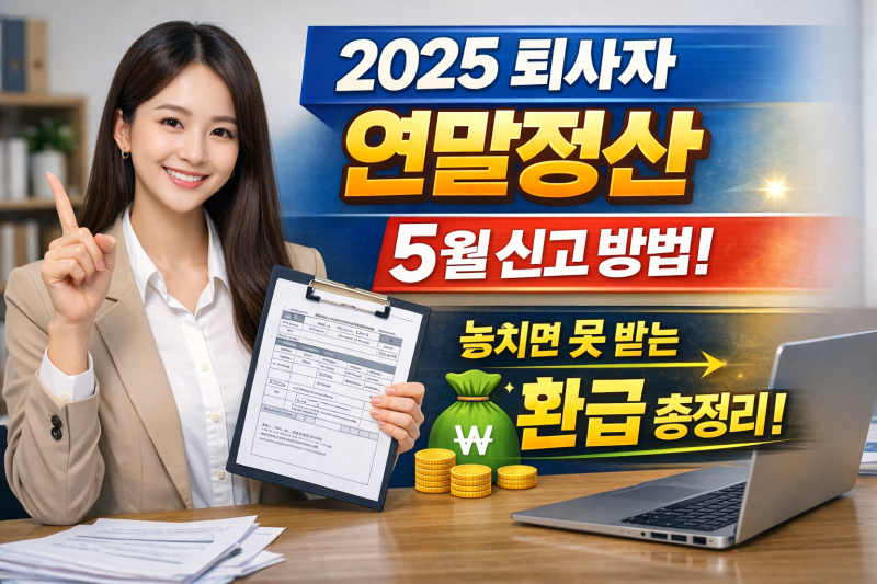 2025 퇴사자 연말정산 5월 신고 방법｜놓치면 못 받는 환급 총정리