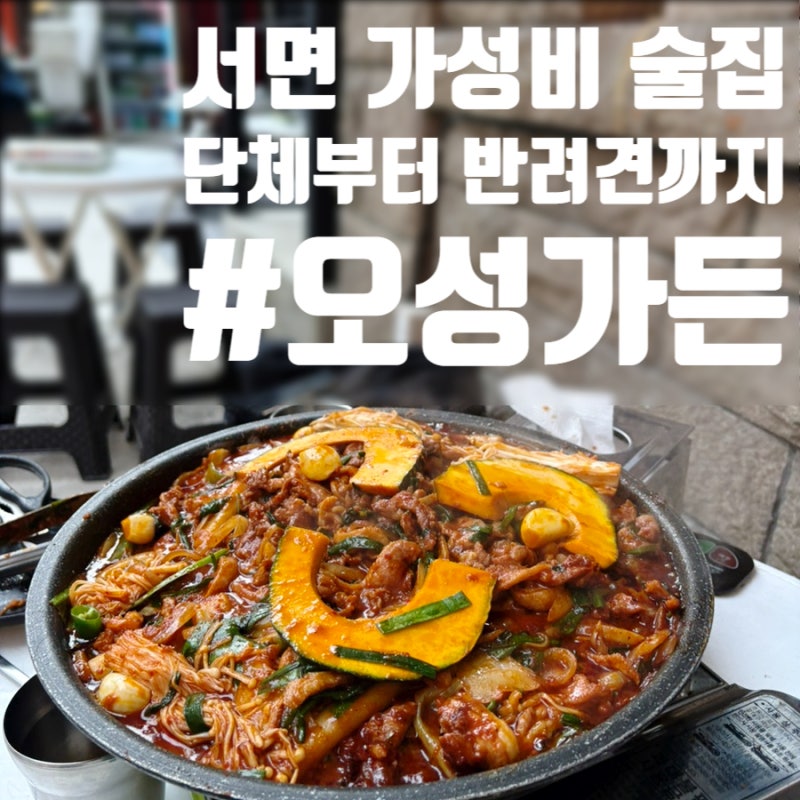 [서면노상술집] 가성비좋은 단체모임 및 애견동반 가능한 서면고기집 ‘오성가든’