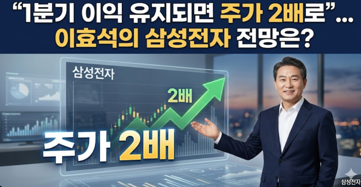  “1분기 이익 유지되면 주가 2배로”...이효석의 삼성전자 전망은?
