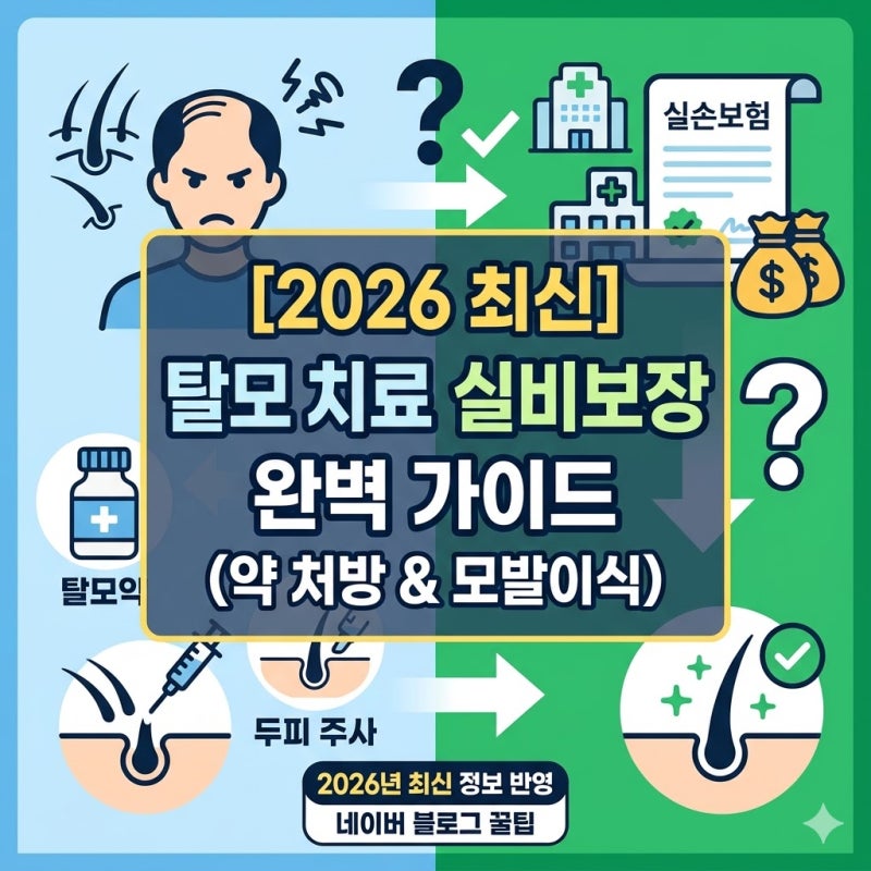 2026 탈모약 처방부터 모발이식까지, 실비보험(실손) 보장 기준 완벽 정리
