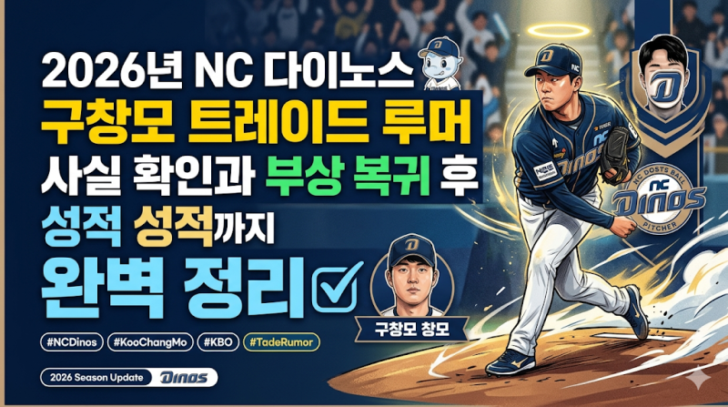 2026년 NC 다이노스 구창모 트레이드 루머 사실 확인과 부상 복귀 후 성적까지 완벽 정리
