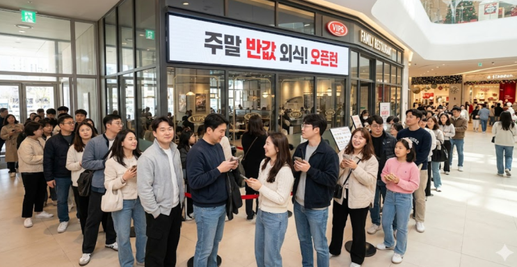  "주말 100팀 대기?" 반값 외식 찾아 오픈런, 저도 해봤어요.