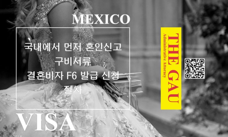  멕시코 국제결혼 대한민국에서 먼저 혼인신고 구비서류와 결혼비자 F6 발급 신청 절차