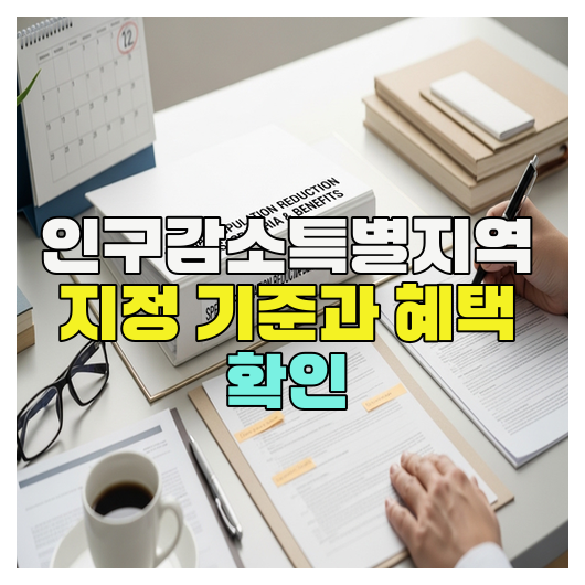  인구감소특별지역 지정 기준과 혜택 확인