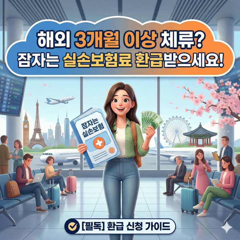 해외 3개월 이상 체류했다면? 잠자는 실손보험료 돌려받으세요! (환급 신청 가이드)