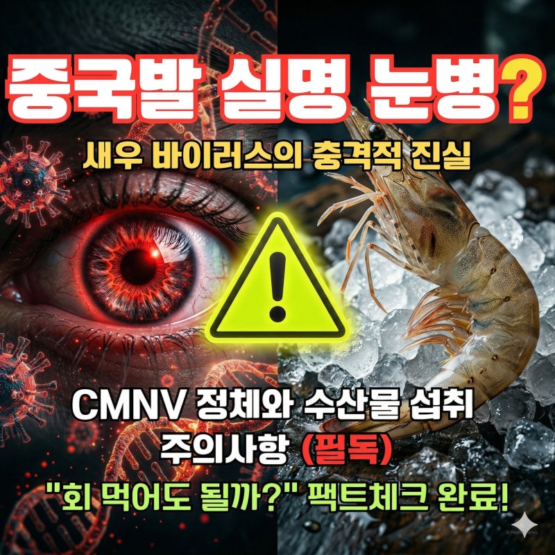 중국발 미스터리 눈병 실명 괴담의 실체: 흰다리새우 CMNV 바이러스 팩트체크 및 예방법