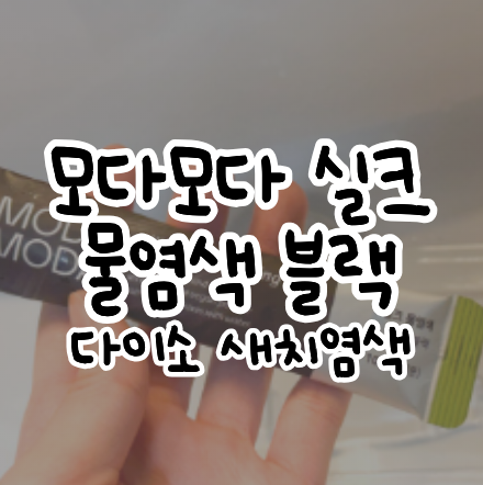 모다모다 실크 물염색 블랙 다이소 셀프 새치염색