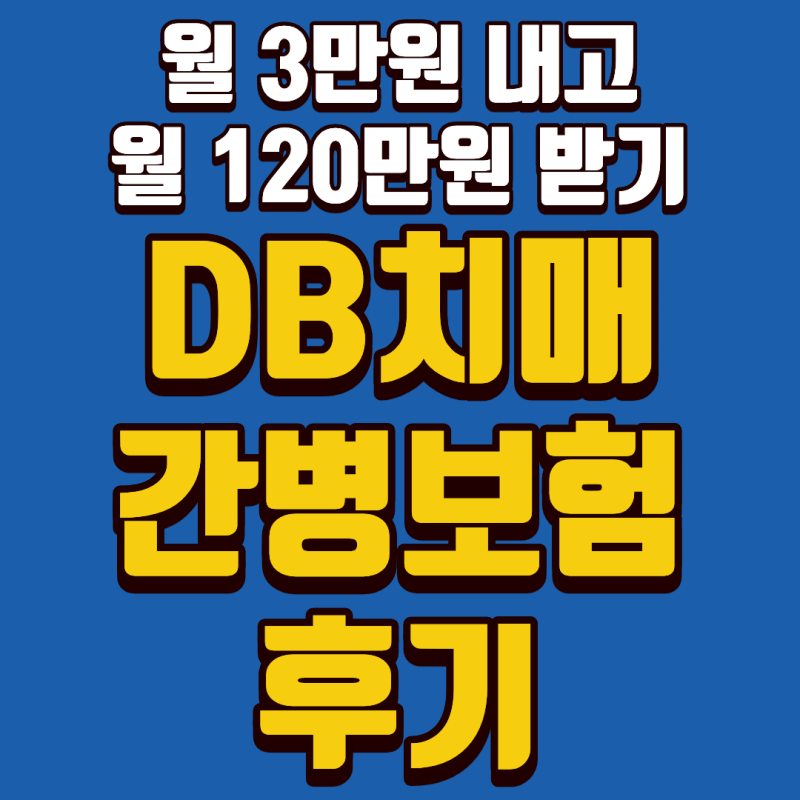db치매간병보험, 3만원에 월 120만원 받는 평온함에 대한 후기