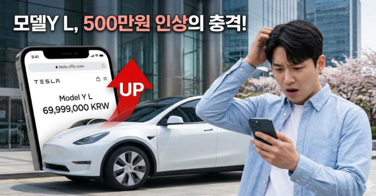  테슬라 판매량 신기록 찍더니 가격까지! 모델Y L 500만원 오른 사연