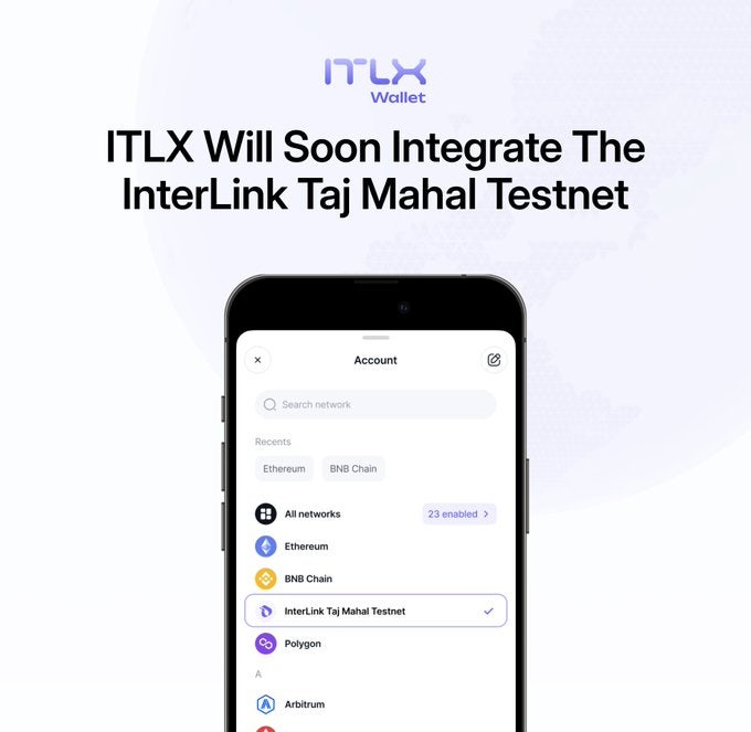  ITLX는 조만간 InterLink Taj Mahal 테스트넷을 통합할 예정입니다.