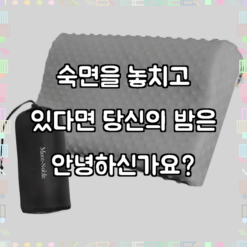 몽트노블 포터블 메모리폼 베개