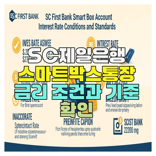  SC제일은행 스마트박스통장 금리 조건과 기준 확인