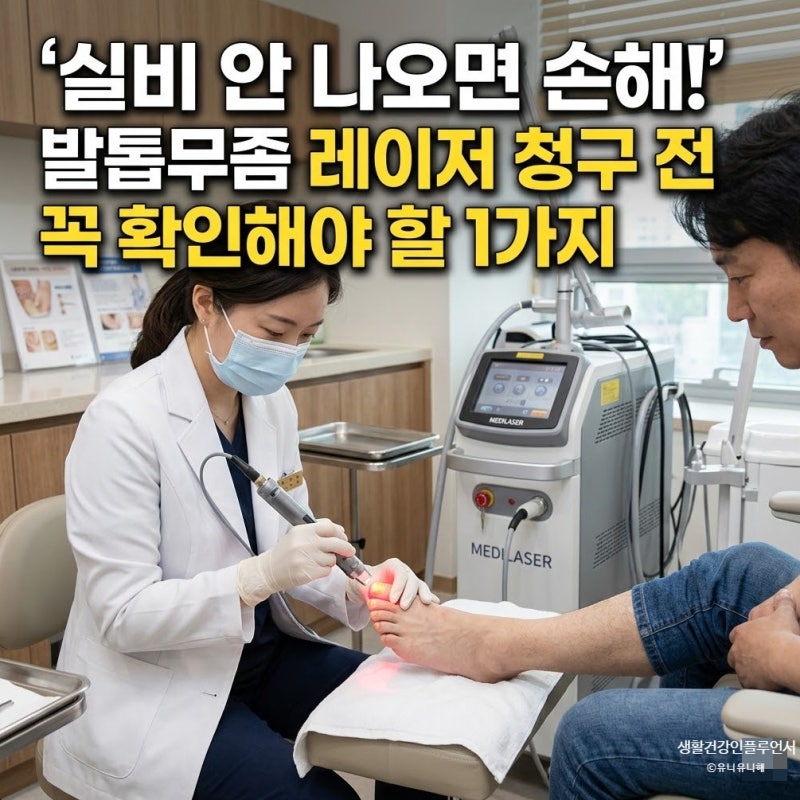 발톱무좀 레이저 치료 전, 내돈내산 후기들 공통점과 실비 청구 팁