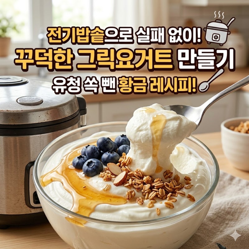 전기밥솥 그릭요거트 만들기, 황금 레시피