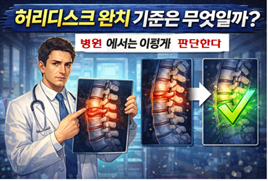 허리디스크 완치 기준은 무엇일까? 병원에서는 이렇게 판단한다.