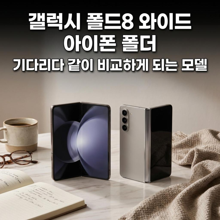  갤럭시 폴드8 와이드 아이폰 폴더 기다리다 같이 비교하게 되는 모델